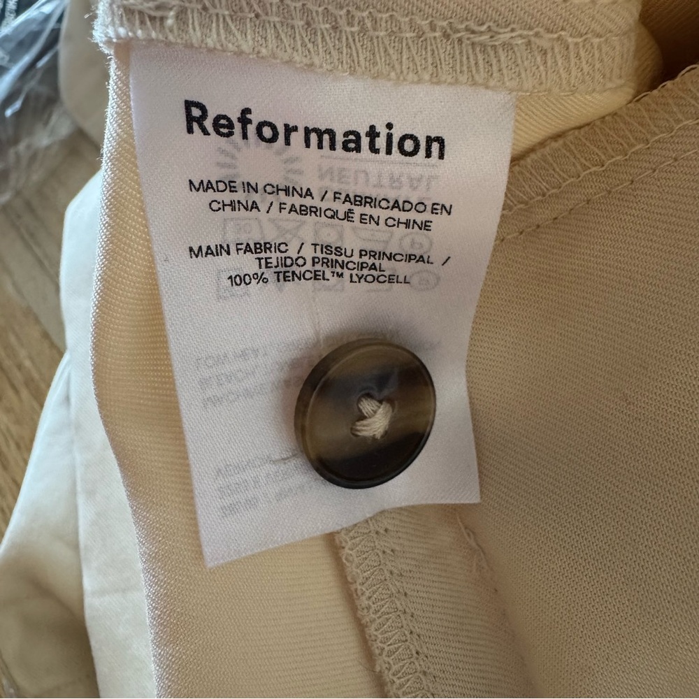 Reformation Mason Pant 8 Petite Short Sugar Color - Picture 10 of 10